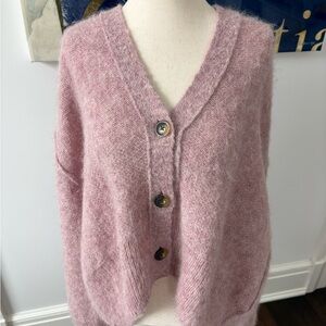 Free People Soft Pink Cardigan Sweater